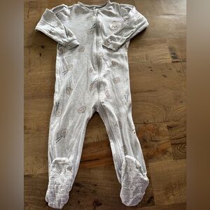Pekkle Cozy Gray Kids One Piece footies pyjama dumpling novelty size 24 months